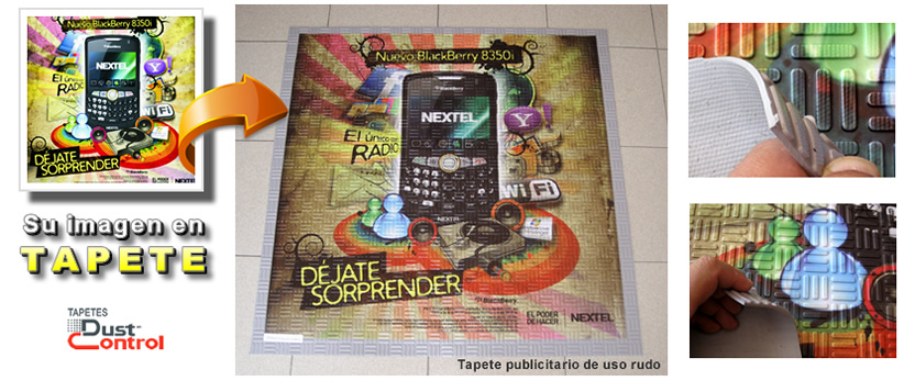 tapetes impresos con publicidad